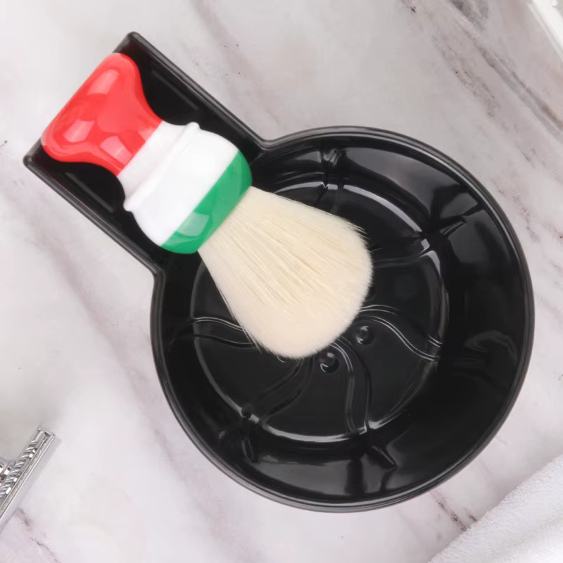 Yaqi bol de rasage en plastique de couleur noire de haute qualité pour hommes pinceau
