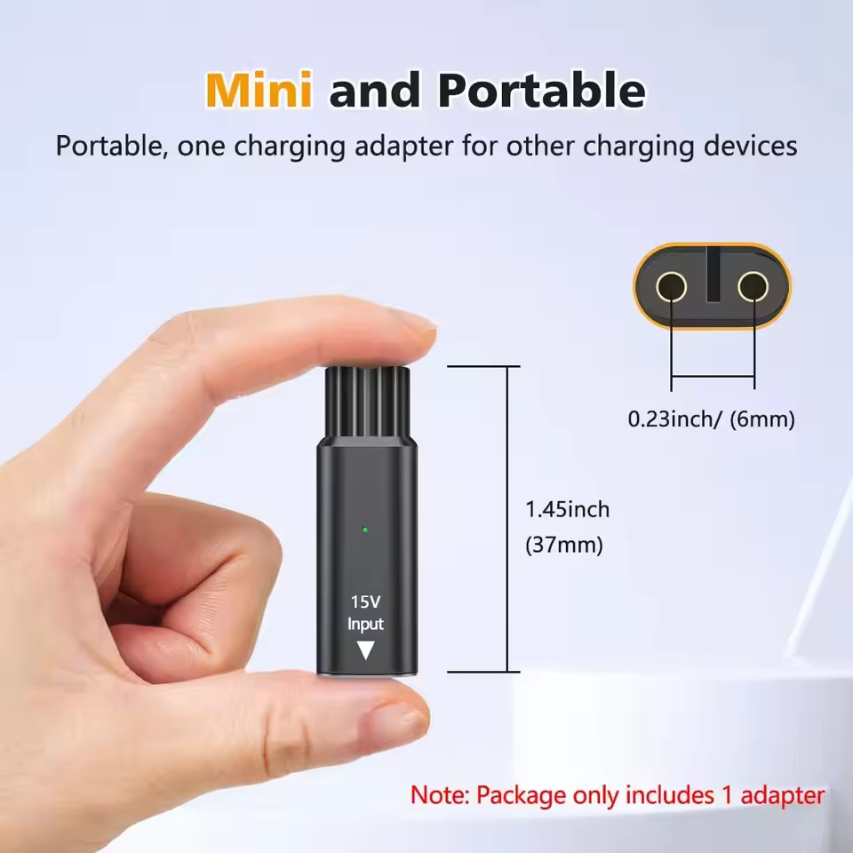 Adaptateur de charge Type-C 15V pour rasoir Philips OneBlade QP6520 QP6530 QP6510 HQ8505 Tondeuse à barbe électrique
