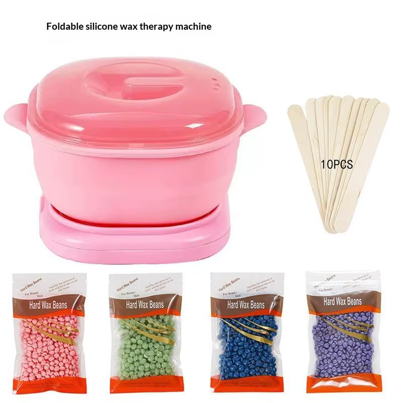 Chauffe-cire pliable portable en silicone 400 ml pour épilation