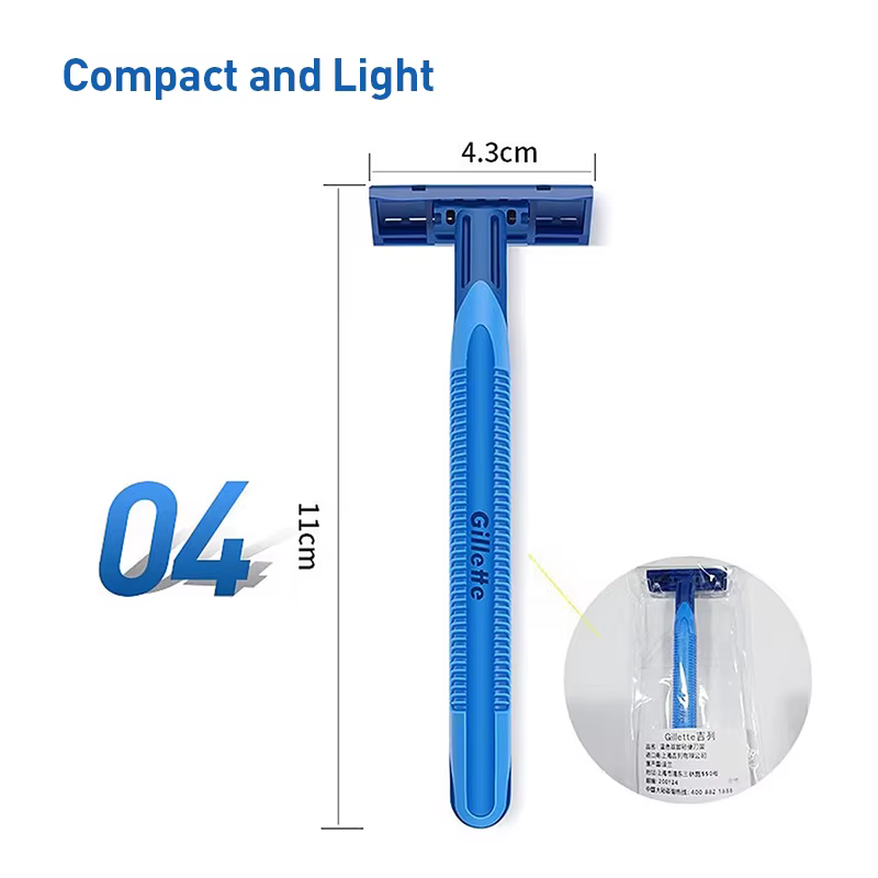 Gillette lames de rasoir jetables à 2 couches avec bande lubrifiante 6 pièces/paquet