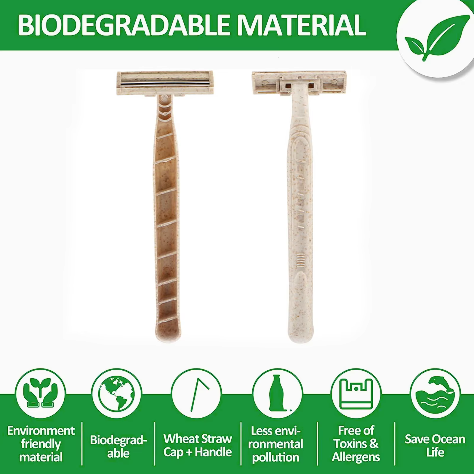 Rasoirs jetables écologiques EZ en paille de blé