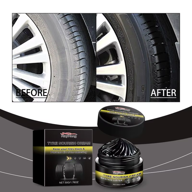 Cire pour pneus de voiture pour la rechapage, formule durable et longue durée, protection anti-âge des roues, crème éclaircissante pour le lavage et le detailing automobile