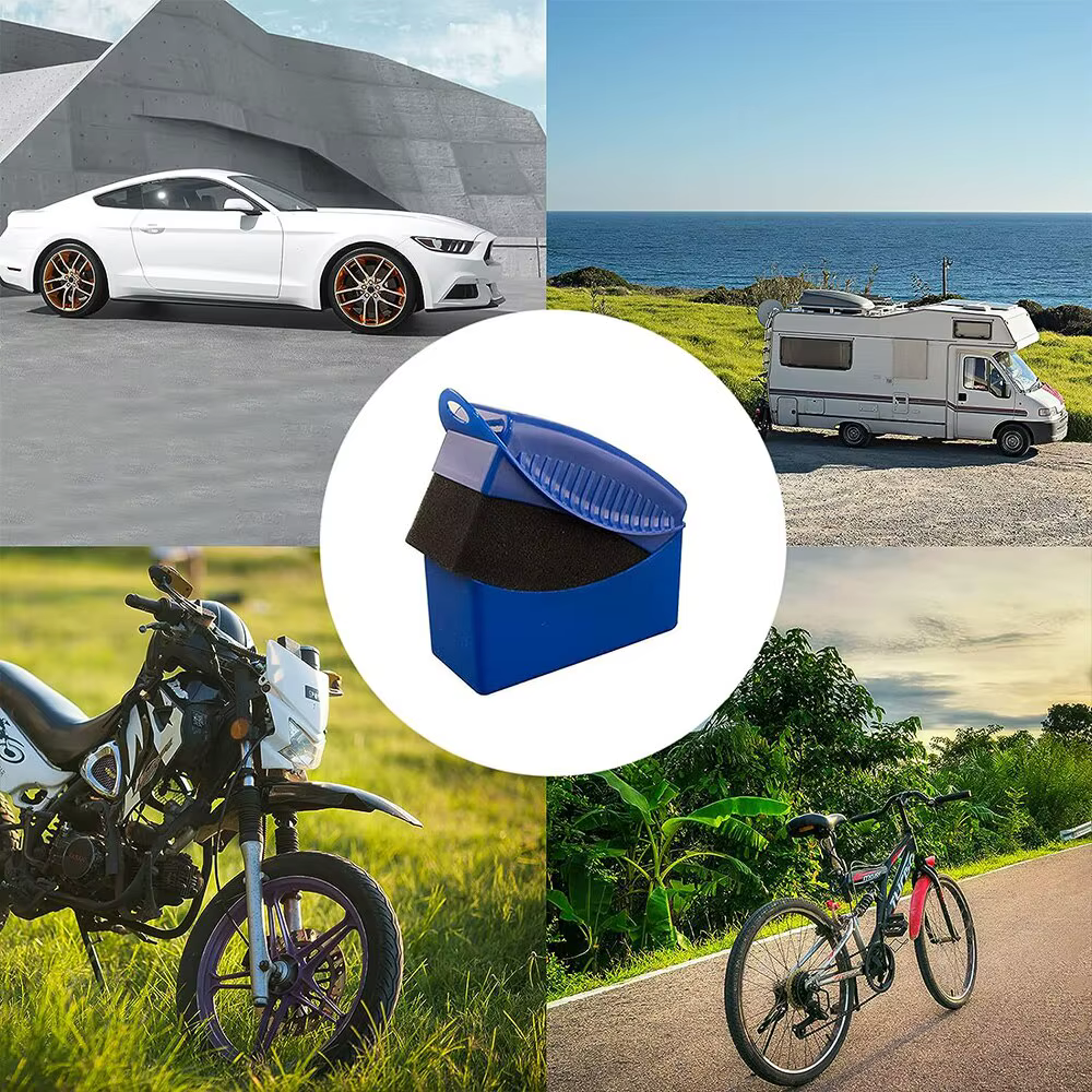 Lot de 2 éponges de lavage, polissage et nettoyage pour pneus de voiture, jantes et garnitures, pour lustrage et detailing