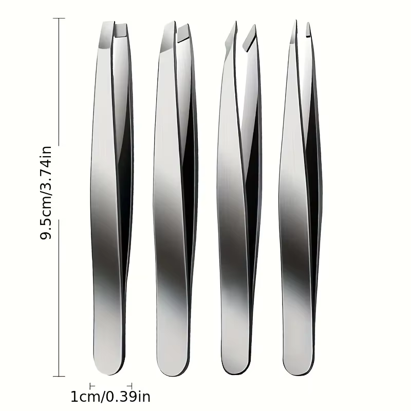 Ouriner – ensemble de pincettes à sourcils en acier inoxydable