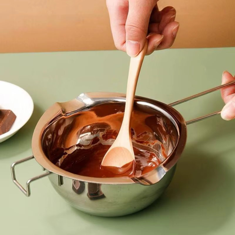 Pot à fondue pour cire de bougie avec poignée résistante à la chaleur pour faire fondre le chocolat, les bonbons et les fournitures de fabrication de bougies