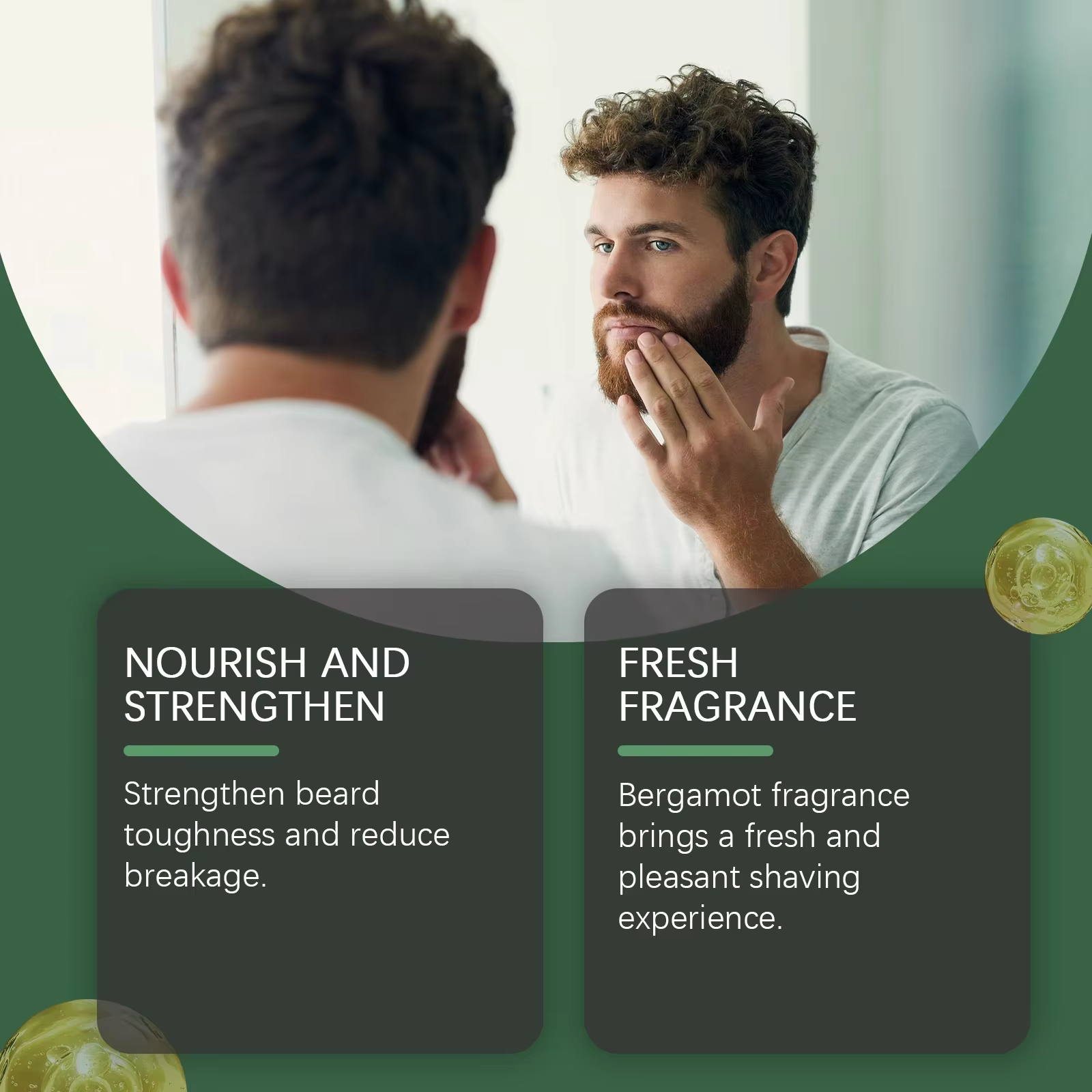 Huile nourrissante pour barbe pour hommes