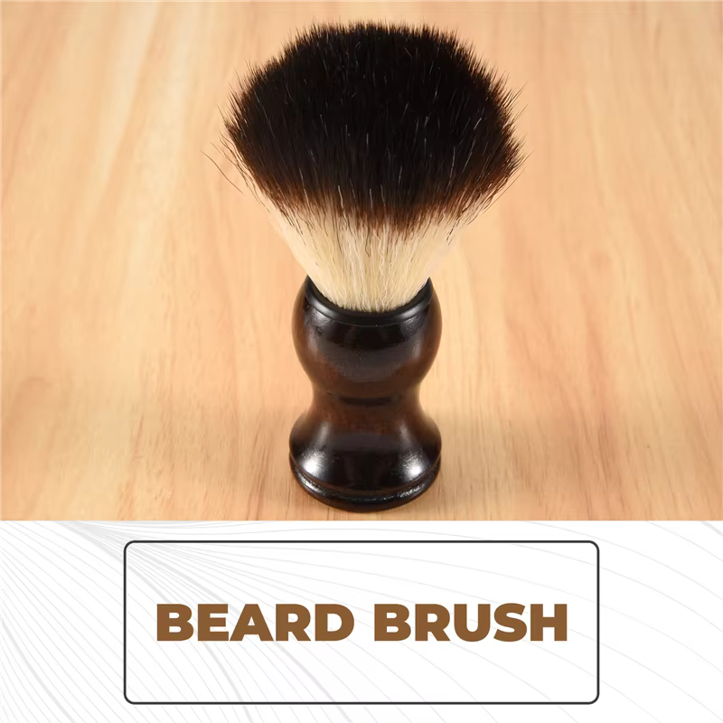 Men blaireau rasage manche en bois appareil de nettoyage de barbe du visage haute qualité Pro Salon outil brosse de