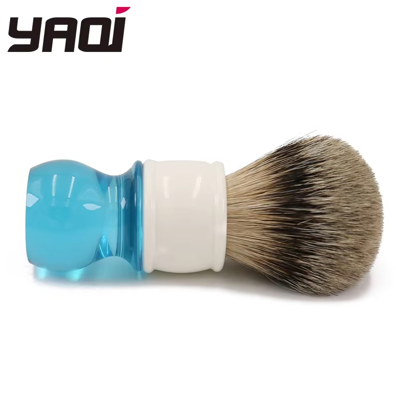 2026 Brosse à raser Yaqi 24mm Aqua Highmountain Silvertip en poils de blaireau pour homme