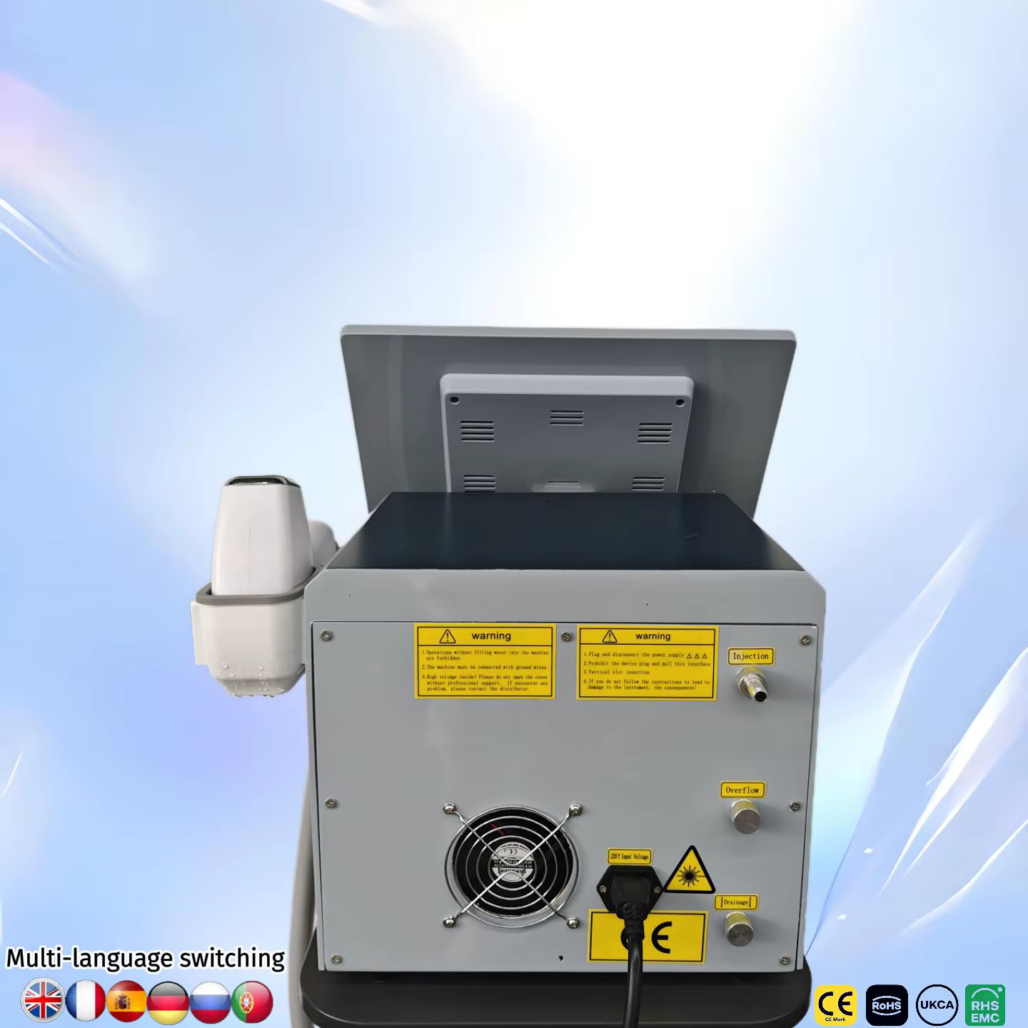 Système d'épilation au laser à diode de pointe – Solution professionnelle indolore avec refroidissement au saphir