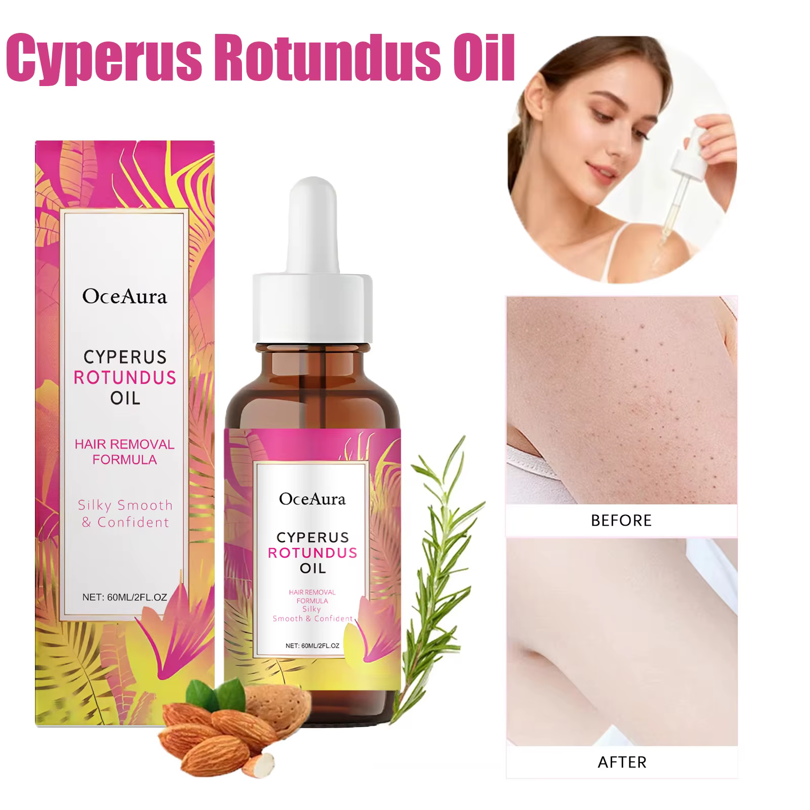 Huile de Cyperus Rotundus pour l'épilation