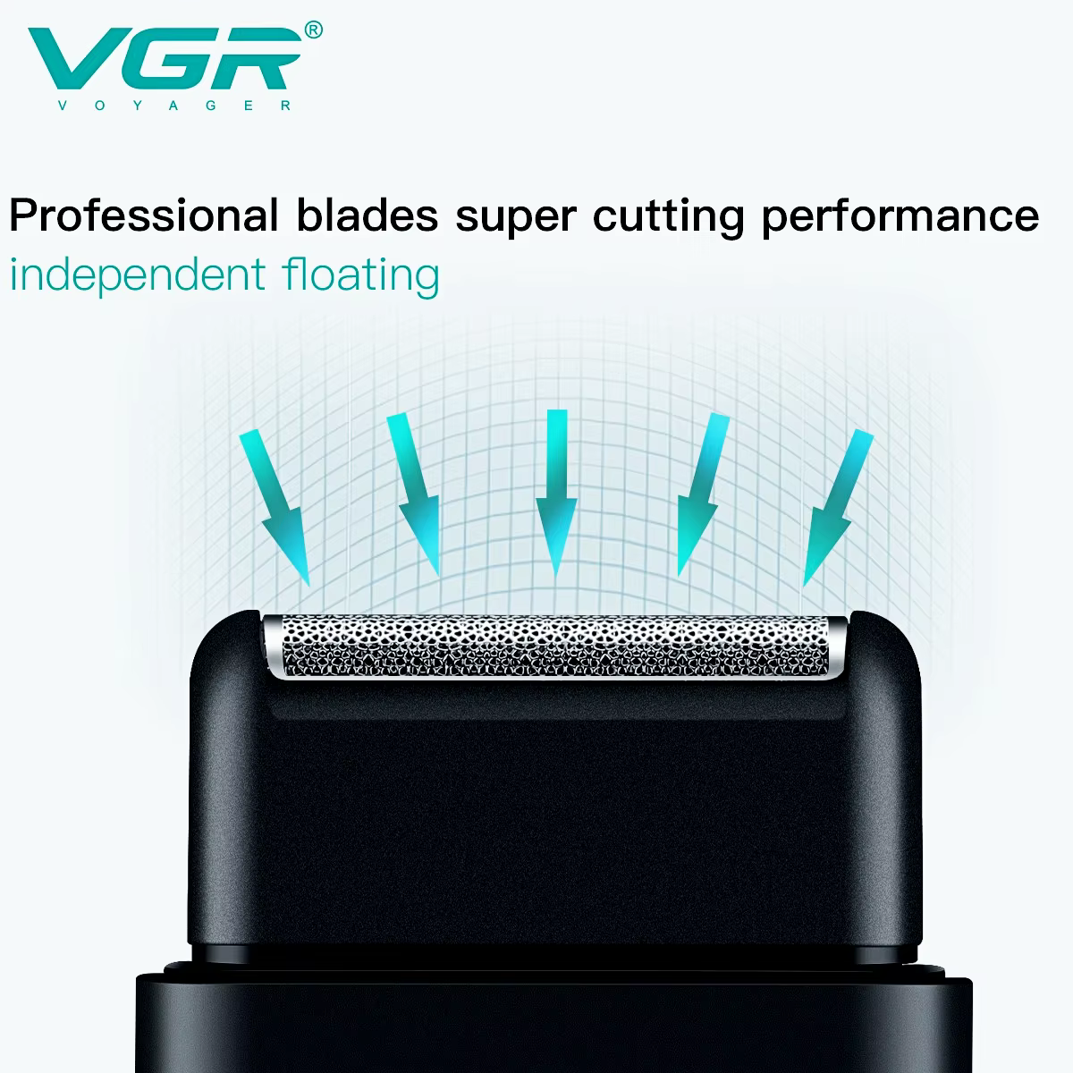 VGR Rasoir électrique Tondeuse À Barbe Professionnelle