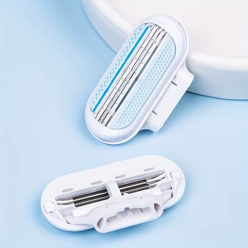 1 poignée + 4/8 lames de rasoir de sécurité pour femmes visage/jambes/aisselles/Bikini épilation de beauté rasage