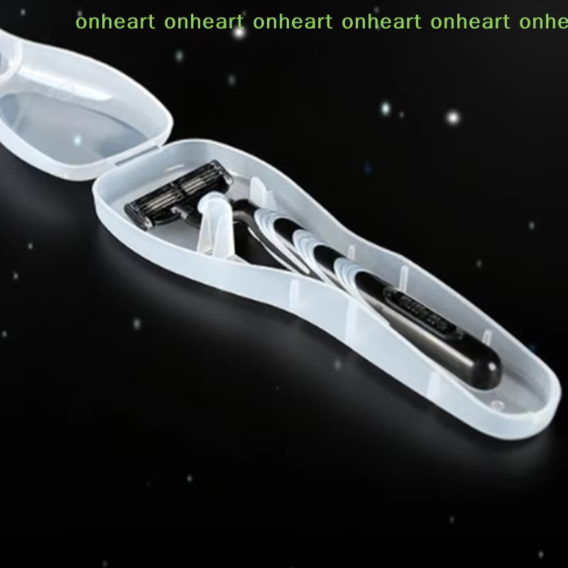 Boîte de rasage de haute qualité pour hommes, boîte de rangement pour rasoir, support en plastique transparent, étui de rasoir portable pour voyage