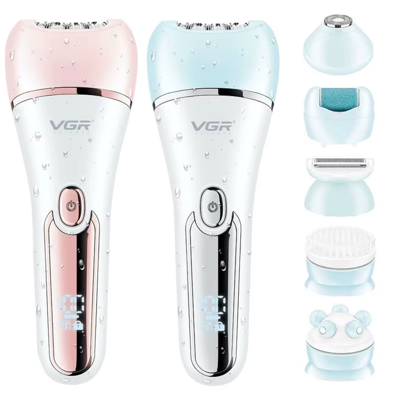 VGR électrique femmes épilateur femme rasoir jambe corps épilation lèvre menton dépilatoire dame Bikini tondeuse ensemble d'épilation du visage
