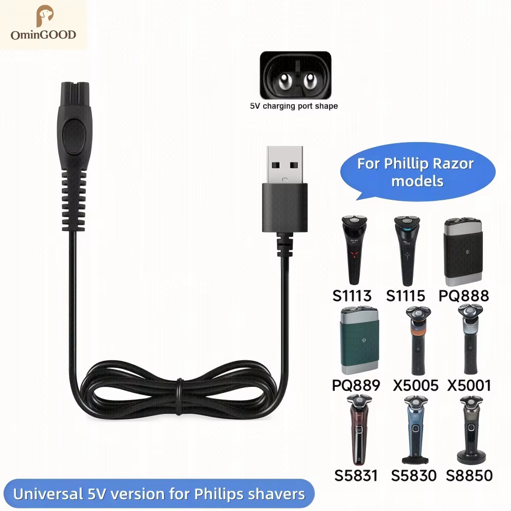 Chargeur pour rasoir Philips Norelco MG9520/50 MG7910/49 MG5910/49 PQ888 PQ889 S1112 S1118 QP2724/90 QP2834/70 S2313 X5000 S5831