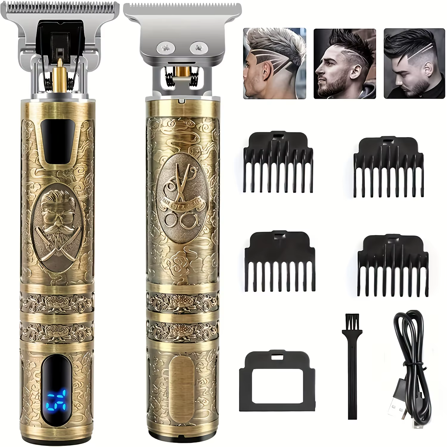 Tondeuse à cheveux électrique avec écran LCD