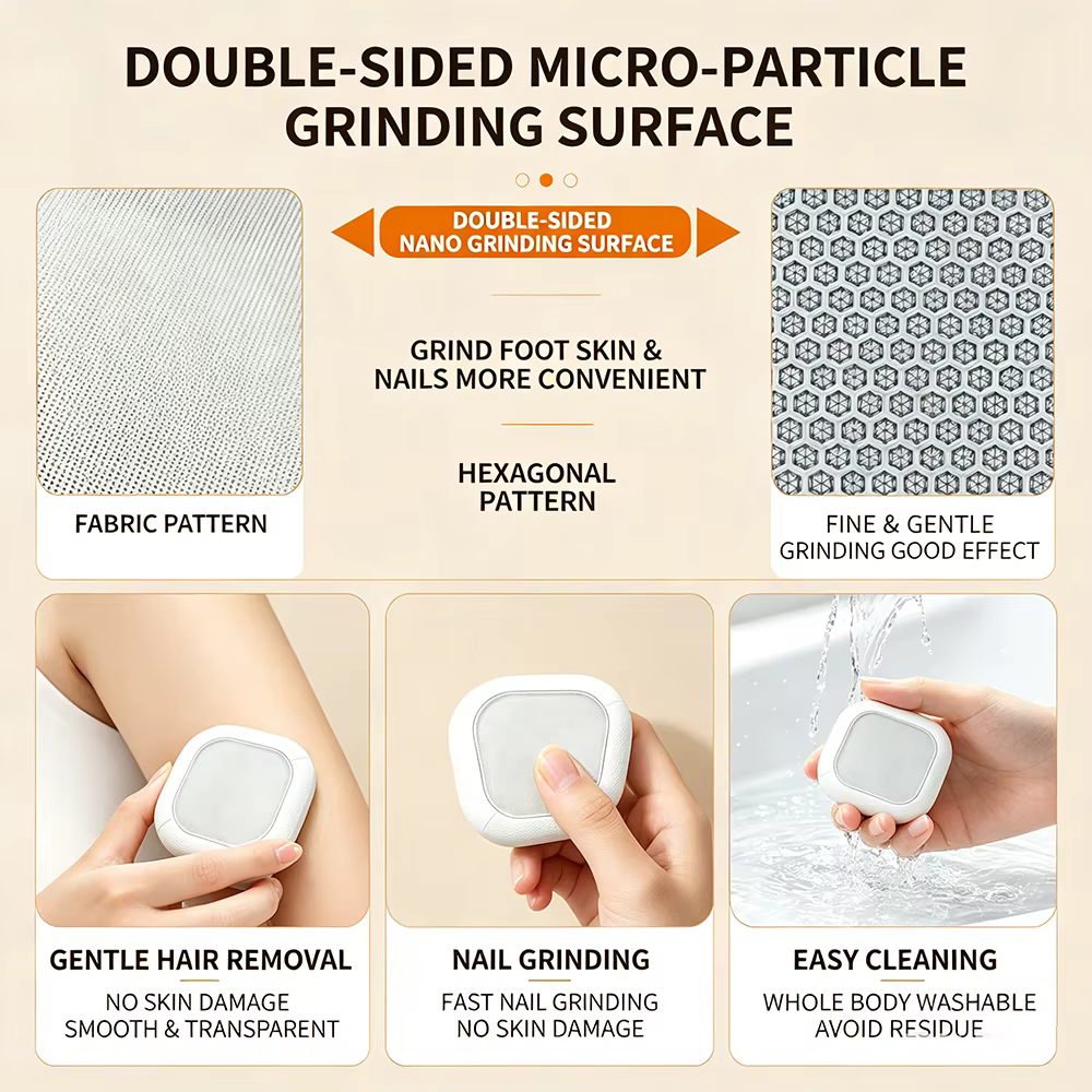 Mini épilateur double face lavable
