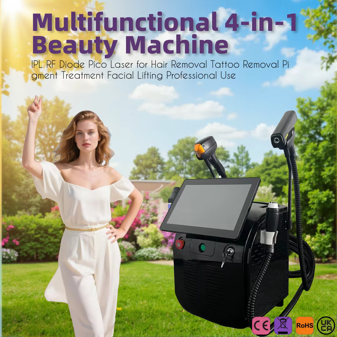 Nouvelle Machine d'Épilation 4-en-1 2026 – Épilateur Électrique Multifonctionnel Étanche pour Utilisation Humide et