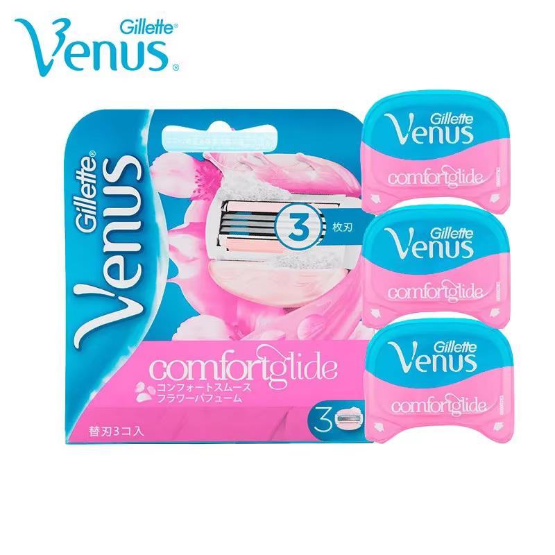 Lames de rasage pour femmes, 3 pièces, rose, Gillette Venus, Spa, pour filles