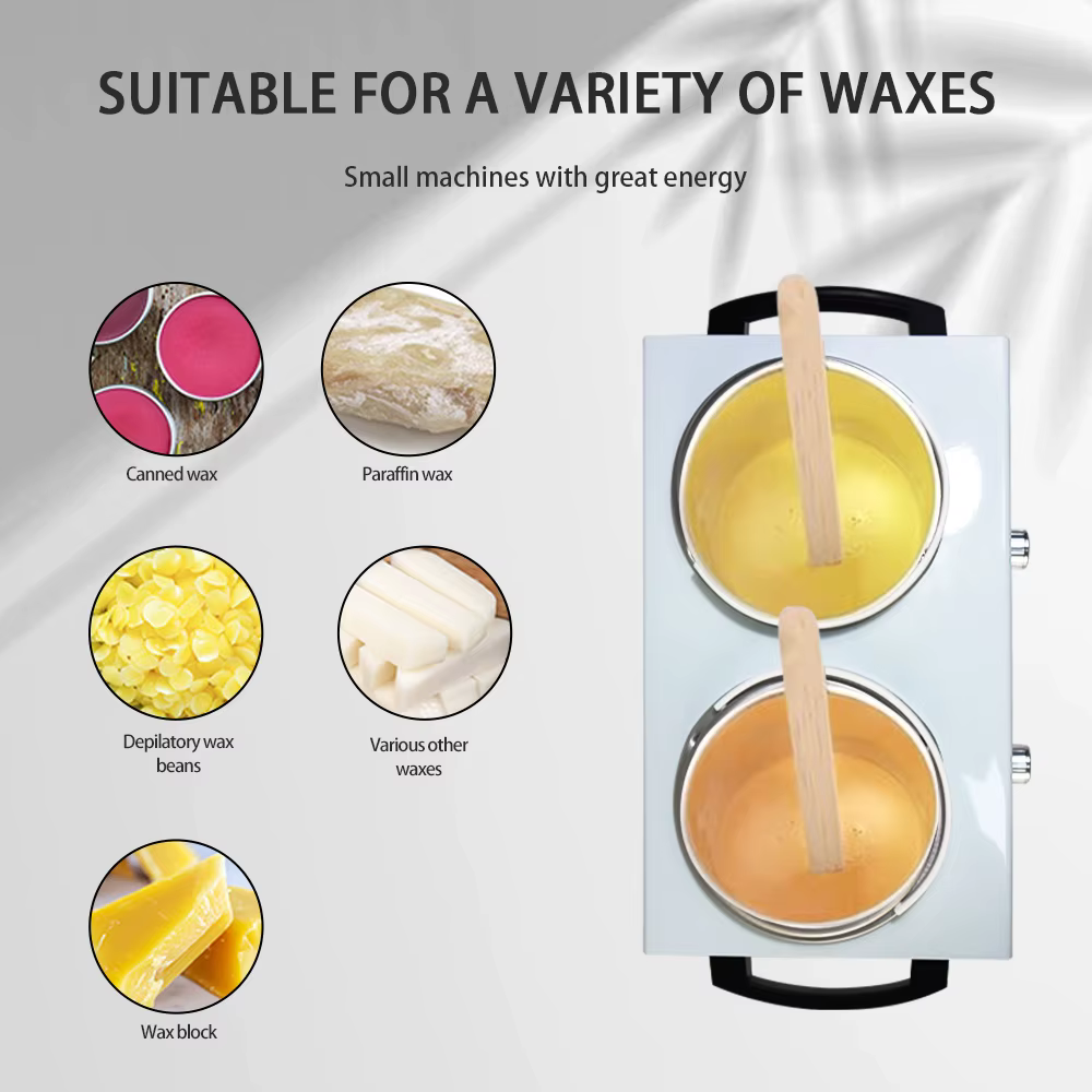 Chauffe-cire électrique à double pot avec écran LED