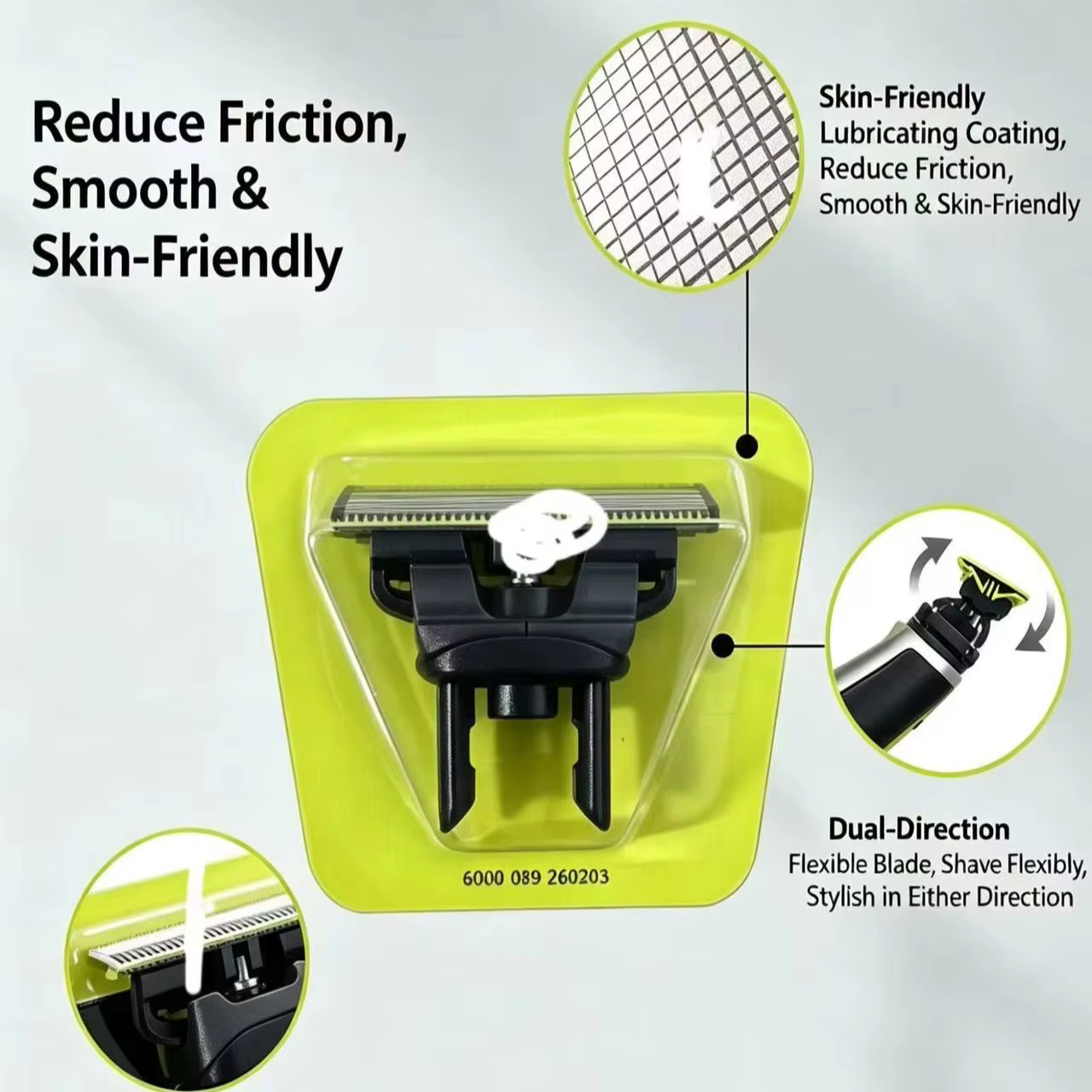 Compatible avec les petits rasoirs à lame en T modèles QP2520