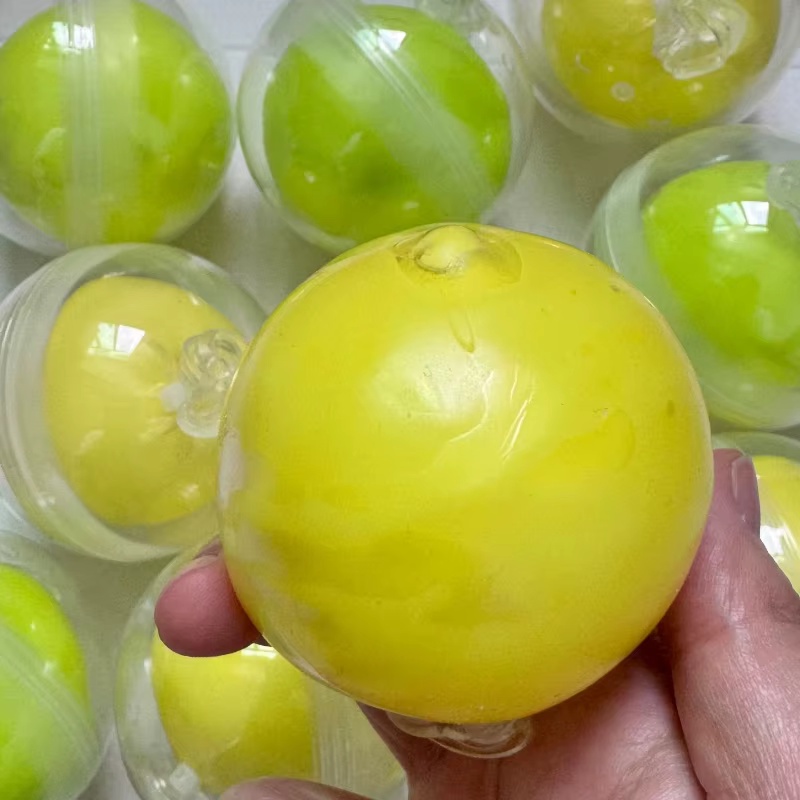 Jouet anti-stress en pâte à modeler fait main, motif citron et pomme, avec son craquant, doux et à rebond lent, pour la relaxation
