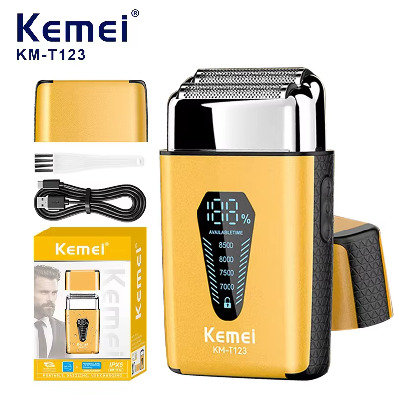 100% Kemei tondeuse à cheveux électrique rasoir à barbe tondeuse à barbe professionnelle tondeuses à cheveux Mini Machine à raser pour hommes KM-T123