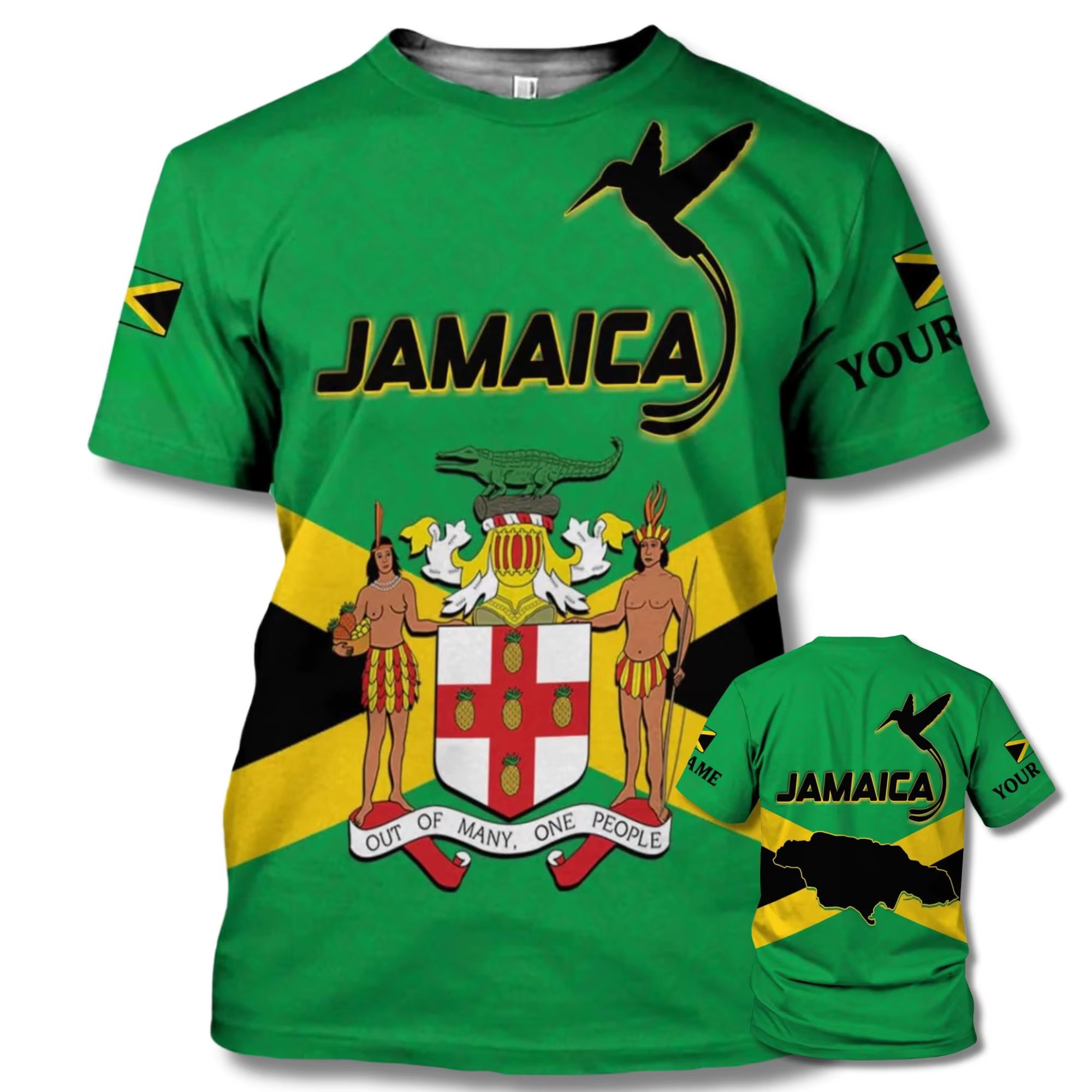Maillot de football Jamaïque pour hommes et femmes, T-shirt de sport à manches courtes, respirant, séchage rapide, décontracté, unisexe, pour fans