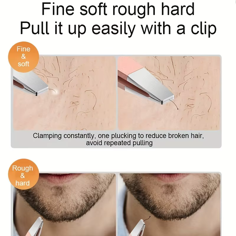 Ensemble de 1/4 pinces à épiler professionnelles pour la suppression des poils des sourcils