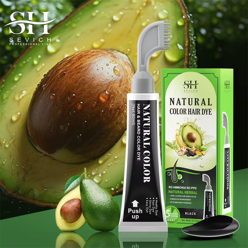 Shampoing Fast Hair Dye à l'avocat avec peigne