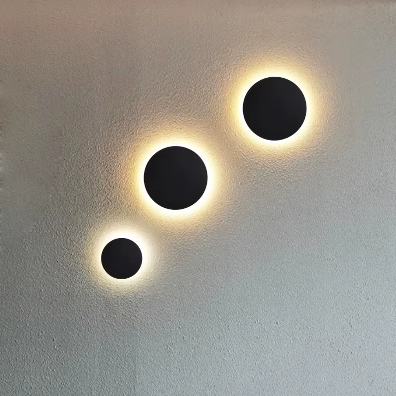 Applique Murale Ronde Imperméable en Aluminium, Éclairage d'Extérieur, Idéal pour une Véranda ou une Cour