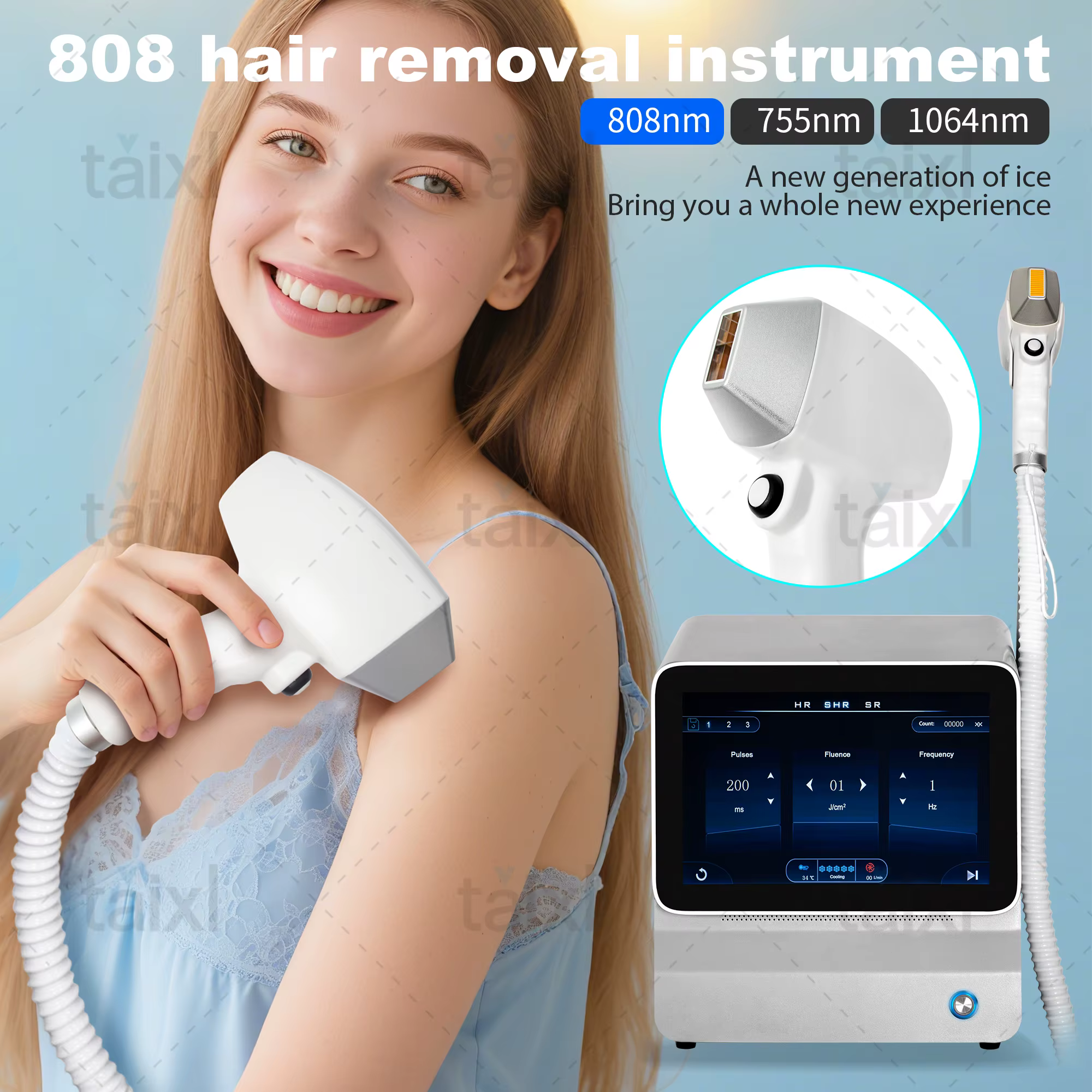 Machine d'épilation au laser Diode Ice Platinum 5000W