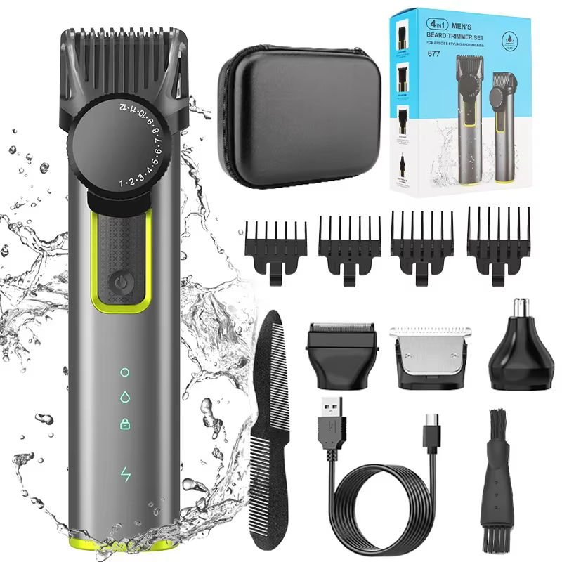 Tondeuse à barbe électrique sans fil pour hommes