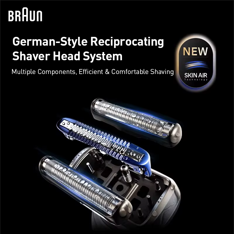 Tête de rasoir de rechange Braun 65B avec grille de protection Hydrate Skin Guard compatible avec les rasoirs Series 5 et 6