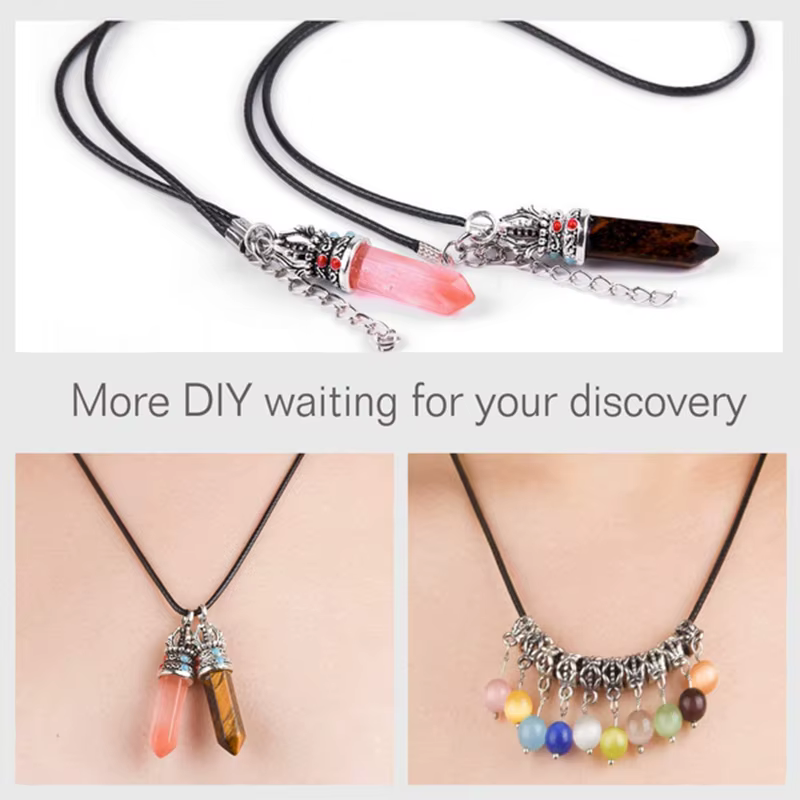 Cordon en cuir ciré, bijoux à bricoler soi-même, fil brillant, chaîne avec fermoir, collier, corde, fournitures de fabrication de bijoux, vente en gros