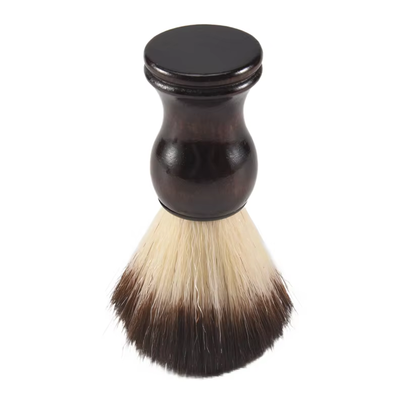 Men blaireau rasage manche en bois appareil de nettoyage de barbe du visage haute qualité Pro Salon outil brosse de