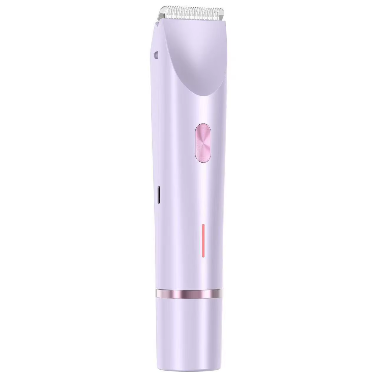 Rasoir électrique 2 en 1 à double tête, sans douleur, pour femmes, tondeuse de bikini, utilisation humide et sèche, pour les poils pubiens, tête détachable, rasoir électrique