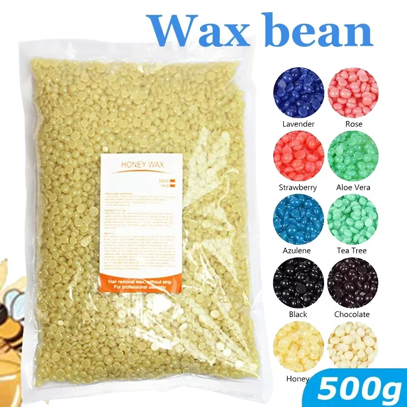 50g/200g/500g haricots de cire dure pour épilation corps perle brésilienne européenne pour chauffe-cire