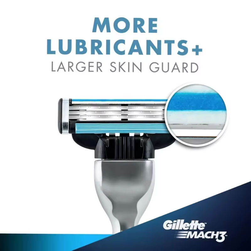 Recharges de lames de rasoir Gillette Mach3 pour hommes