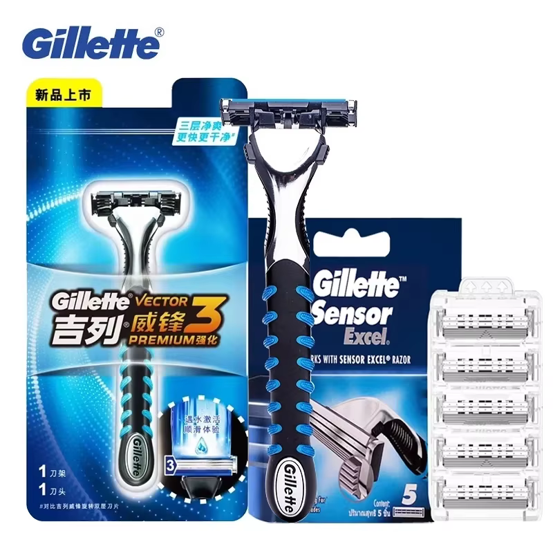 Gillette Sensor Excel – recharges de lames de rasoir pour hommes Vector3