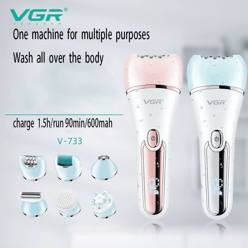 VGR électrique femmes épilateur femme rasoir jambe corps épilation lèvre menton dépilatoire dame Bikini tondeuse ensemble d'épilation du visage