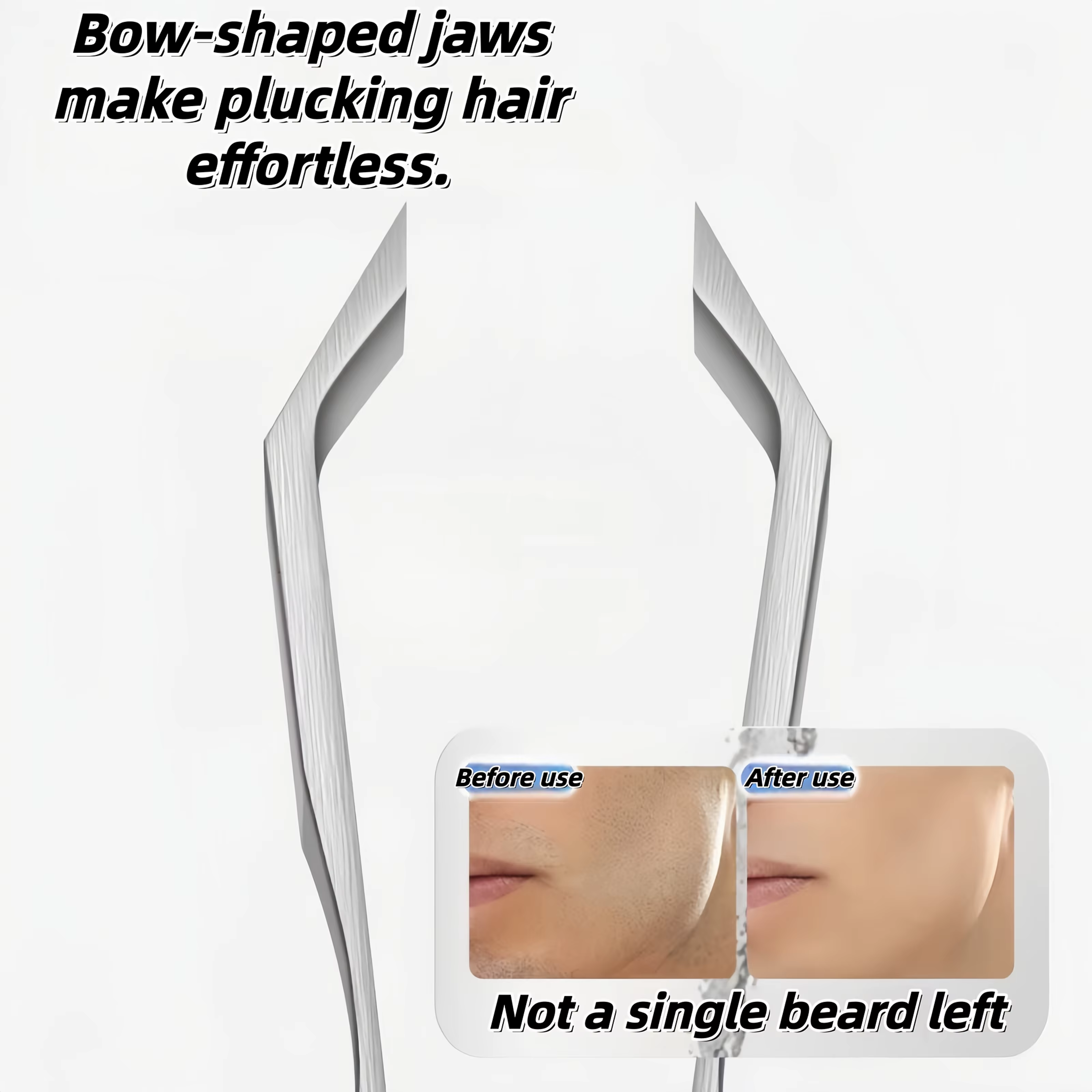 Pincettes tondeuse à barbe et moustache en acier inoxydable
