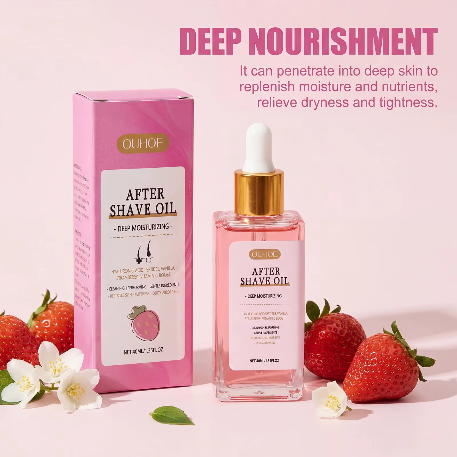Huile après-rasage à la fraise