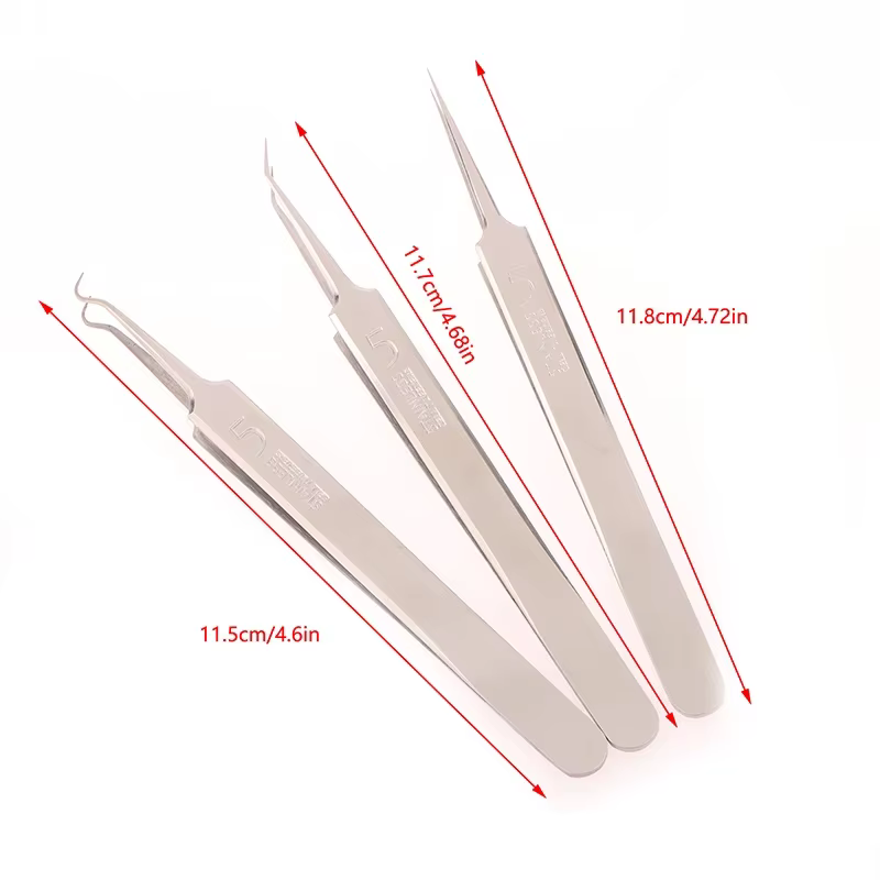 Pince à épiler Ultra-fine pour boutons de cellules