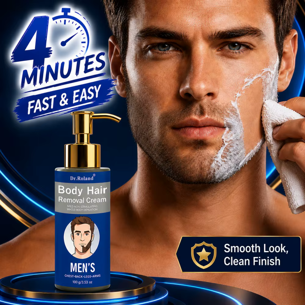 Crème dépilatoire Ultra-Clean pour hommes, douce et non irritante, pour tout le corps, élimine les poils épais, sans résidus, sans irritations de rasoir.