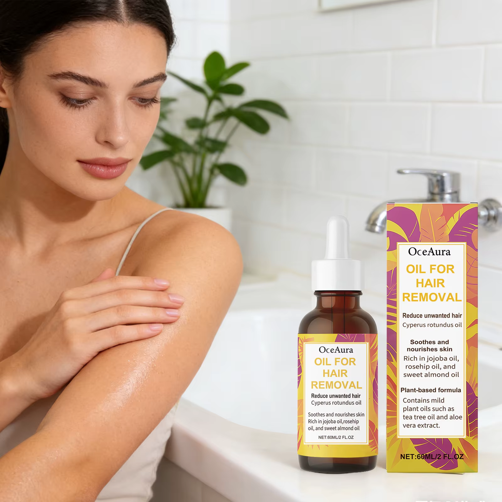 Cyperus Rotundus huile épilation complète du corps inhibiteur de croissance des cheveux lisse apaisant rougeurs soin