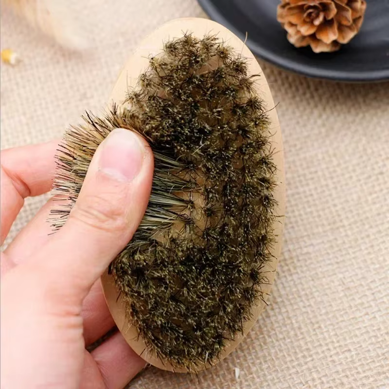 Brosse de rasage professionnelle en bois pour hommes