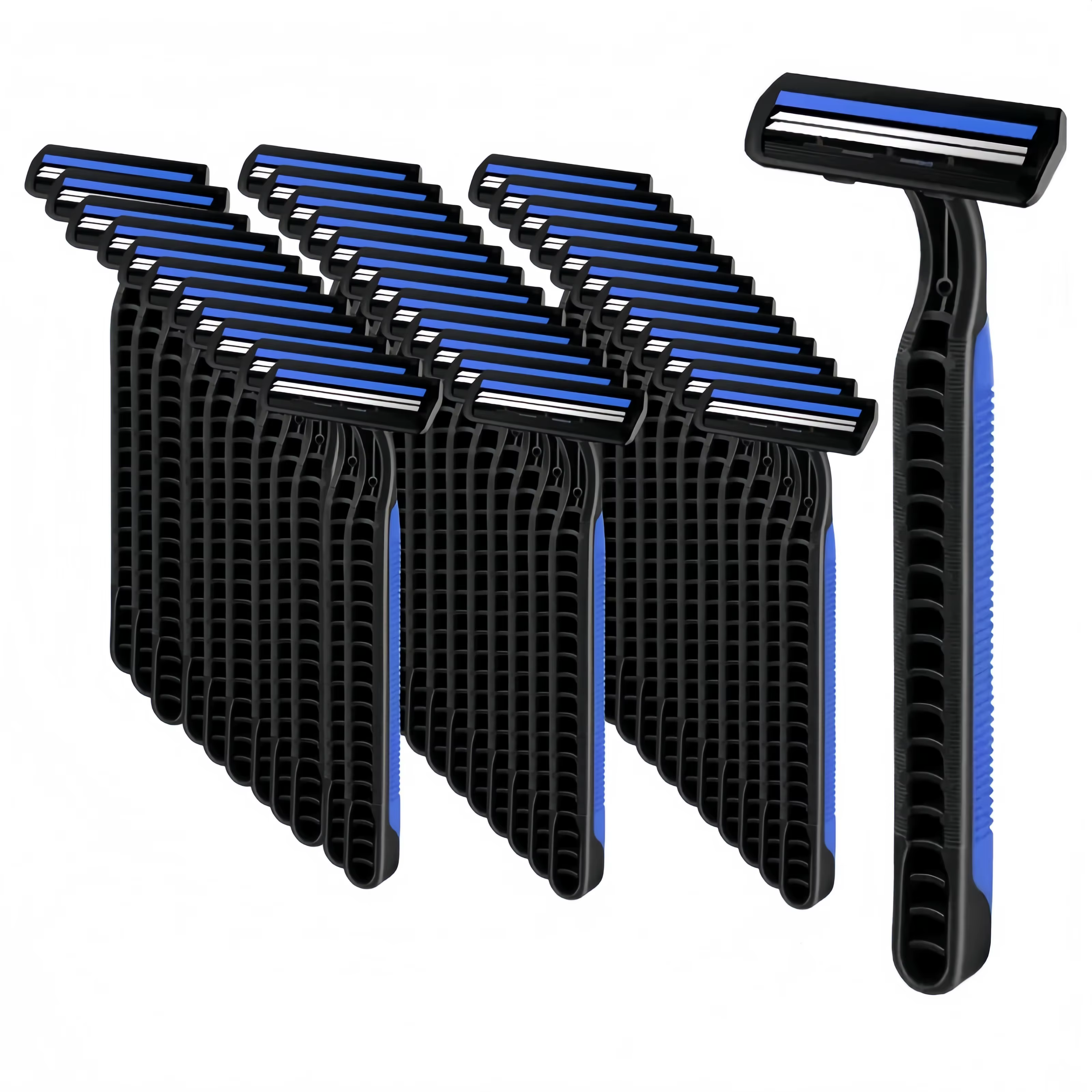 5/10/20/30 pièces moustaches jetables rasage rasoirs corps tondeuse inox 2 couches lame