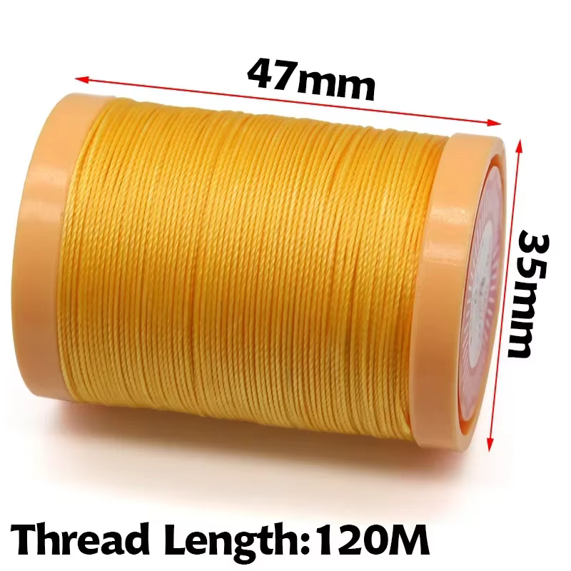 Cordon rond en Polyester ciré de 0.5mm 0.8mm, cordes rondes enduites de cire, imperméables pour Bracelets, colliers, bijoux, chaussures, bricolage ou couture du cuir