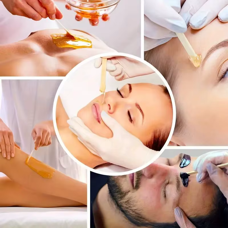 100 pièces bâtons de cire en bois femme bâton d'épilation